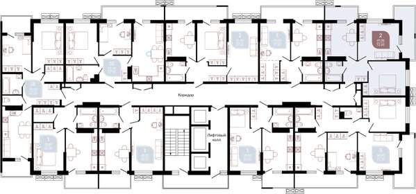 50 м², 2-комнатная квартира 8 500 000 ₽ - изображение 75