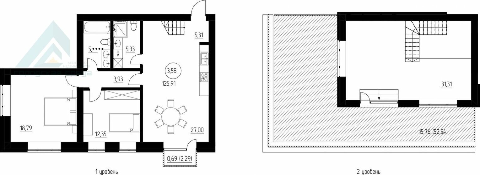 125,9 м², 3-комнатная квартира 12 375 000 ₽ - изображение 1