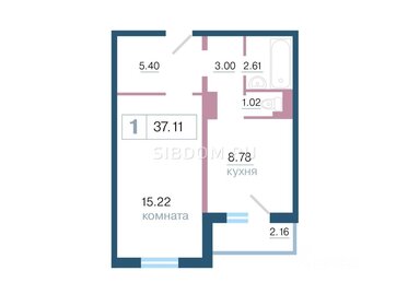 Квартира 37,2 м², 1-комнатная - изображение 1