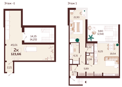 134,8 м², 4-комнатная квартира 51 230 000 ₽ - изображение 21