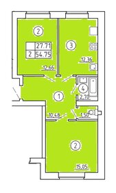 Квартира 54,8 м², 2-комнатная - изображение 1