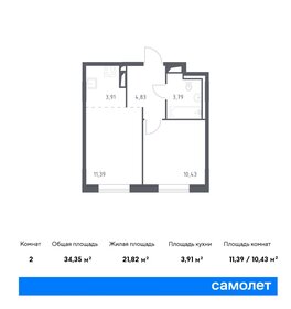 35,1 м², 1-комнатная квартира 5 250 000 ₽ - изображение 83