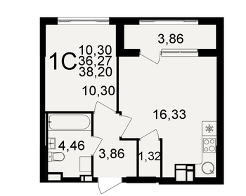 40,2 м², 1-комнатная квартира 4 050 000 ₽ - изображение 38