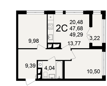 49,5 м², 2-комнатная квартира 4 045 000 ₽ - изображение 43