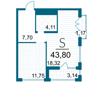 44,6 м², 1-комнатная квартира 4 400 000 ₽ - изображение 8