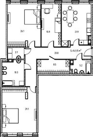 Квартира 140,7 м², 3-комнатная - изображение 1
