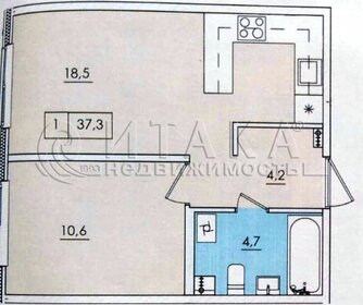 Квартира 37,7 м², 1-комнатная - изображение 1