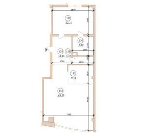 Квартира 103,3 м², 2-комнатная - изображение 1