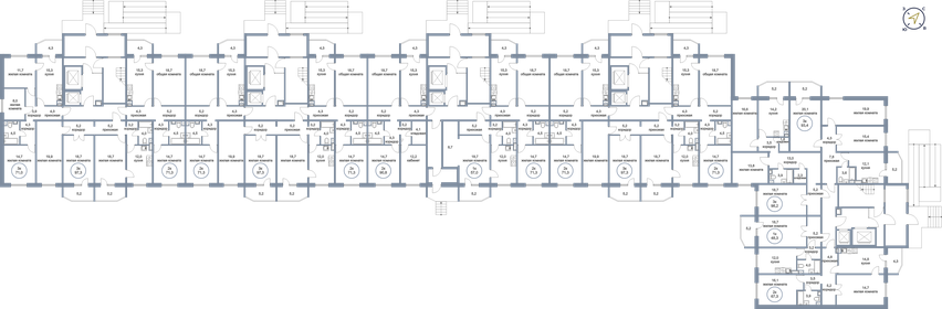 87,5 м², 4-комнатная квартира 10 500 000 ₽ - изображение 69