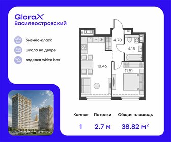 38,8 м², 1-комнатная квартира 12 279 999 ₽ - изображение 72
