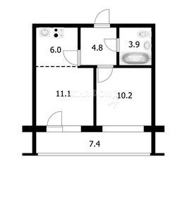 39,7 м², 2-комнатная квартира 7 930 000 ₽ - изображение 61