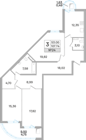 105,9 м², 3-комнатная квартира 17 986 164 ₽ - изображение 37