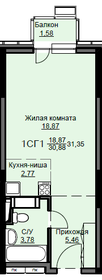 29,2 м², квартира-студия 4 400 000 ₽ - изображение 48