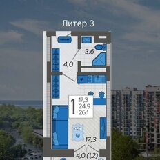 Квартира 26,1 м², 1-комнатная - изображение 2