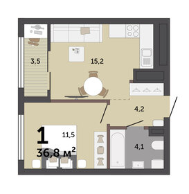 40 м², 1-комнатная квартира 4 995 000 ₽ - изображение 83