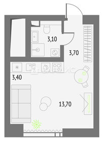 Квартира 24 м², студия - изображение 1