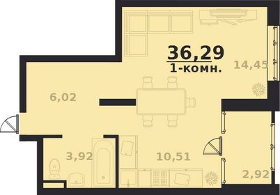 35 м², 1-комнатная квартира 4 305 600 ₽ - изображение 12