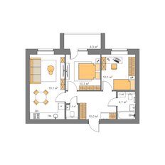 Квартира 57,3 м², 2-комнатная - изображение 4