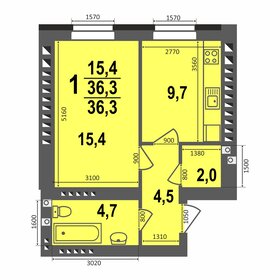 36,3 м², 1-комнатная квартира 3 257 017 ₽ - изображение 14