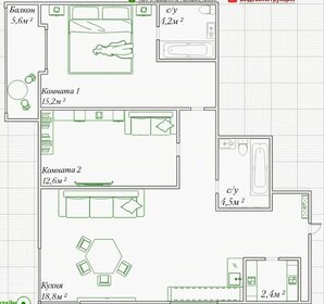 Квартира 78,1 м², 3-комнатная - изображение 1