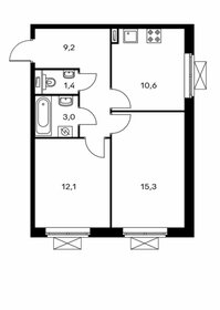 Квартира 52 м², 2-комнатная - изображение 1