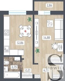 Квартира 39,4 м², 1-комнатная - изображение 1