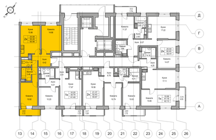 61,7 м², 2-комнатная квартира 9 950 000 ₽ - изображение 50