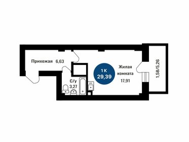 Квартира 29,4 м², студия - изображение 1