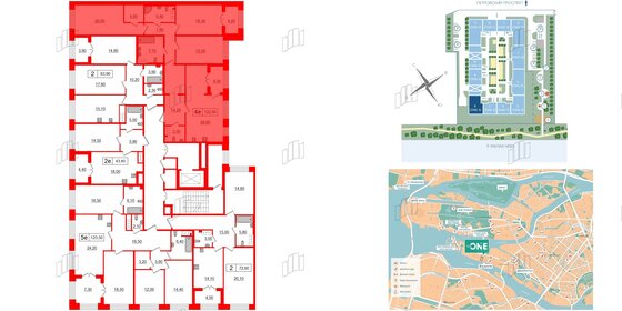 Квартира 122,9 м², 3-комнатная - изображение 2