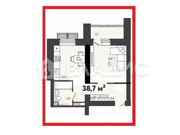 Квартира 38,7 м², 1-комнатная - изображение 1