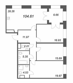 Квартира 108 м², 3-комнатная - изображение 1