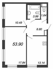 57,7 м², 2-комнатные апартаменты 17 145 000 ₽ - изображение 135