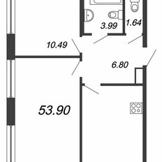 Квартира 54 м², 2-комнатные - изображение 2