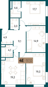 Квартира 97,1 м², 4-комнатная - изображение 1