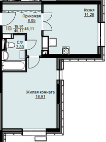 43,5 м², 1-комнатная квартира 5 200 000 ₽ - изображение 34