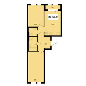 63,9 м², 2-комнатная квартира 7 476 300 ₽ - изображение 33