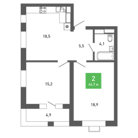 64,7 м², 2-комнатная квартира 5 900 000 ₽ - изображение 37