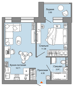 60,1 м², 2-комнатная квартира 6 320 000 ₽ - изображение 65