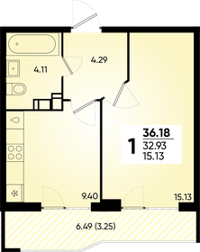 36,2 м², 1-комнатная квартира 5 528 983 ₽ - изображение 18