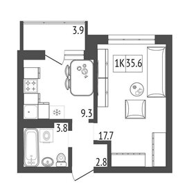 35 м², 1-комнатная квартира 3 750 000 ₽ - изображение 24