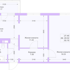 Квартира 50,2 м², 2-комнатная - изображение 2