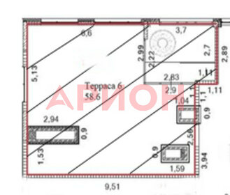 Квартира 131 м², 2-комнатная - изображение 1