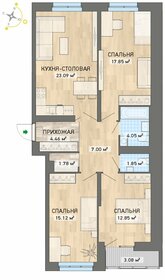 Квартира 91,1 м², 3-комнатная - изображение 1