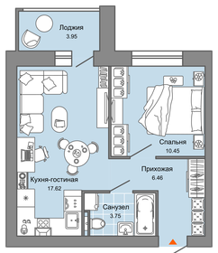 39 м², 2-комнатная квартира 3 850 000 ₽ - изображение 95