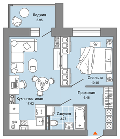 43 м², 2-комнатная квартира 6 872 526 ₽ - изображение 21