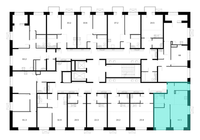 44,6 м², 1-комнатная квартира 7 437 050 ₽ - изображение 4