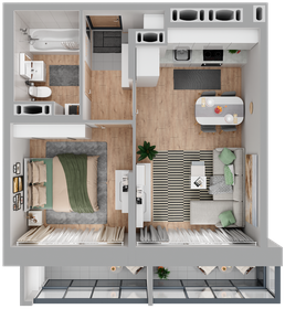 45 м², 1-комнатная квартира 20 000 ₽ в месяц - изображение 44