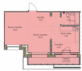 Квартира 55 м², 2-комнатная - изображение 1