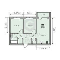 Квартира 61,2 м², 2-комнатная - изображение 2