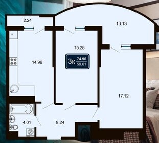 75 м², 3-комнатная квартира 17 200 000 ₽ - изображение 28